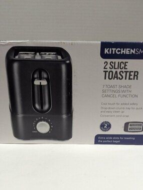 KitchenSmith by Bella 2 Slice Toaster - Black